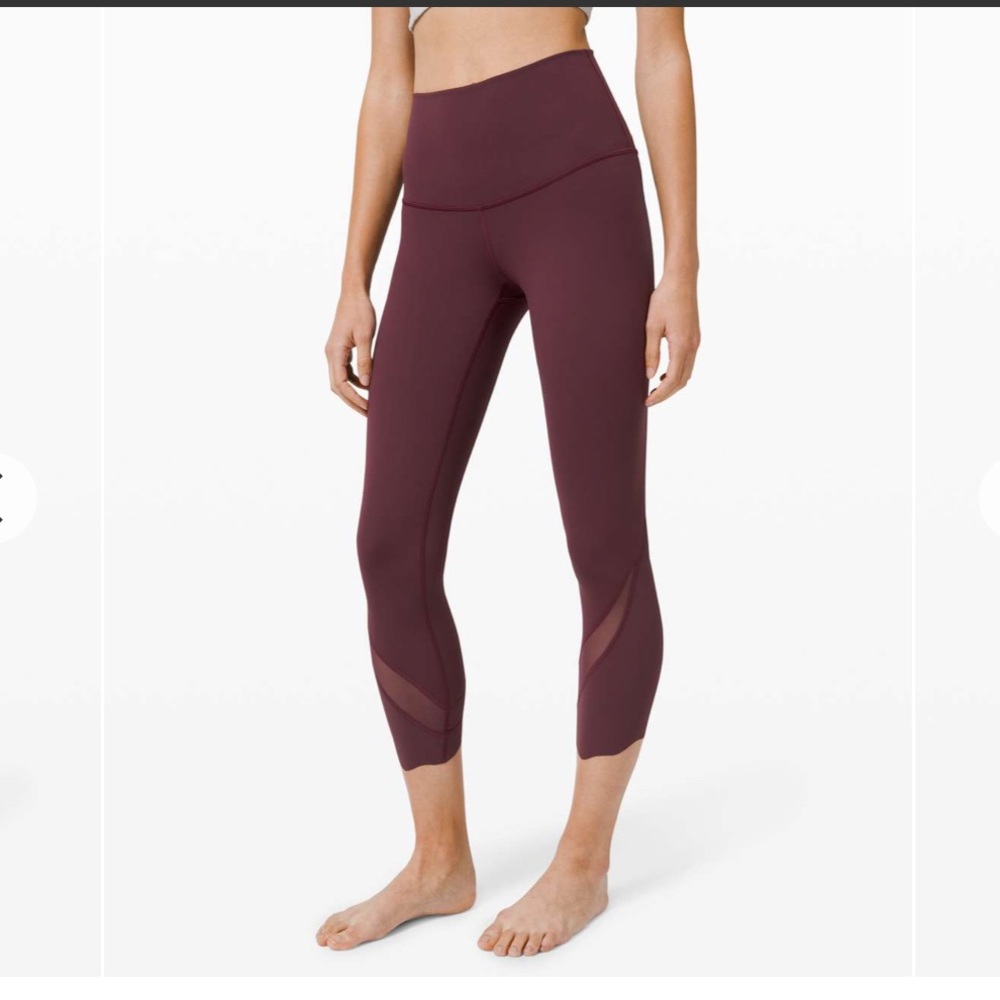 Lululemon Wunder Under Crop High-Rise *Roll Down Scallop Full-On Luxtreme 23"